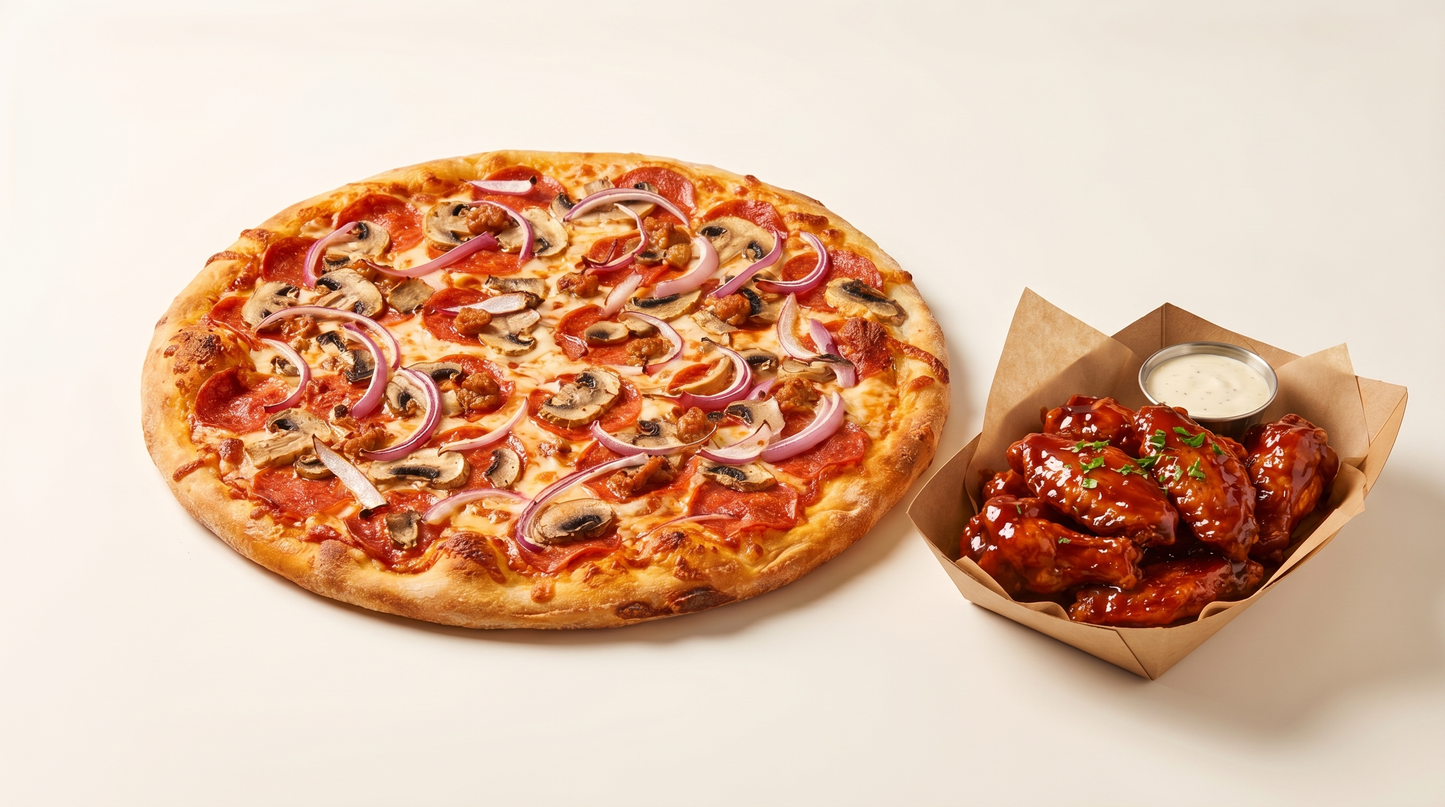 Pizza & Wings Night for 2